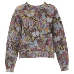 VALENTINO mehrfarbiger Schmetterlingsdruck Neopren-Pullover M