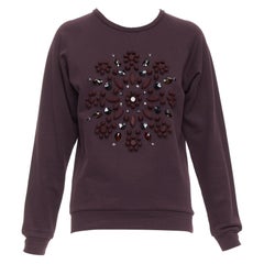 LANVIN jersey morado envuelto en tela y adornado con cristales