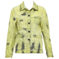 CHRISTIAN DIOR 2020 green acid wash tie dye CD overshirt jacket FR38 M