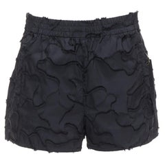 CHRISTIAN DIOR black camouflage patch applique logo shorts FR36 S