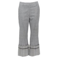 MONSE gris  Pantalon à carreaux contrastés à ourlet retourné Up&Up S