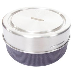 PRADA Black+Blum silver black round glass lunch box 750ml