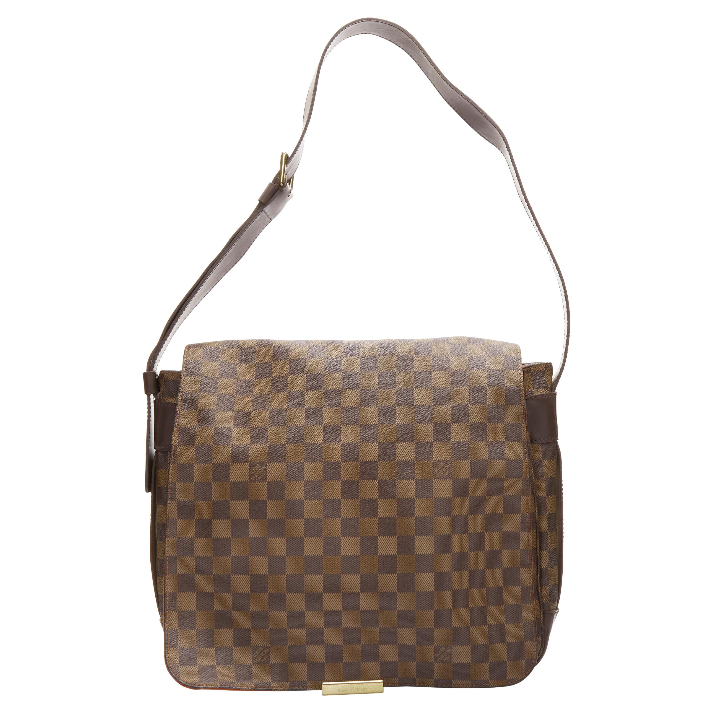 LOUIS VUITTON Bastille Ebene brown Damier LV logo canvas messenger crossbody bag