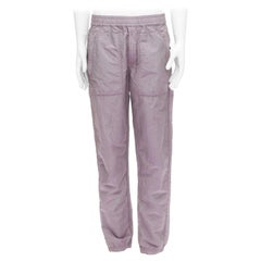 STONE ISLAND iridescent purple seersucker nylon track pants M