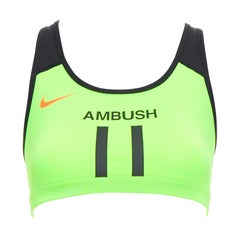 AMBUSH NIKE neon green orange swoosh crop dryfit tank top XS