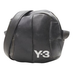 rare Y3 YOHJI YAMAMOTO ADIDAS volleyball distressed leather crossbody bag