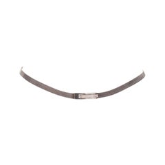 GUCCI Vintage Y2K cintura skinny con fibbia con logo GG in tono argento e catena