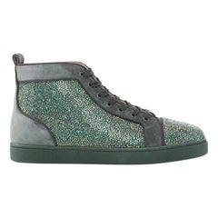 CHRISTIAN LOUBOUTIN Louis Orlato Tsar Strass crystals suede high top sneaker