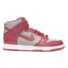 NIKE Dunk High UNLV soft grey university red high top dunk sneaker US8 EU38