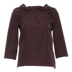 MARNI burgunderrotes Seidenmischungs-Top mit Rückenausschnitt IT38 XS