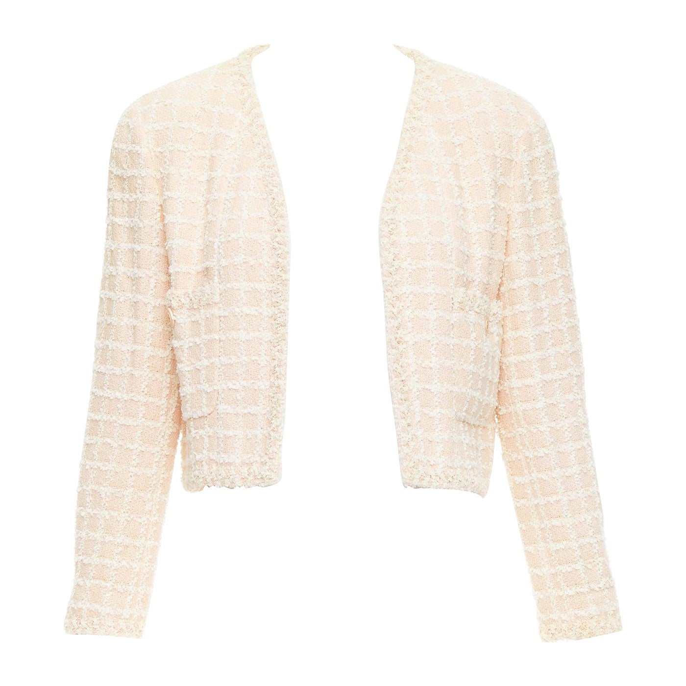 Chanel cropped tweed jacket discount
