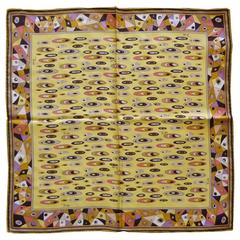 Vintage Emilio Pucci Abstrat Print Small Silk Scarf 16.5 x 16 8