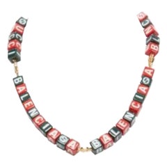 GUCCI BALENCIAGA 2021 Proyecto Hacker Símbolos cubos rojo verde collar corto
