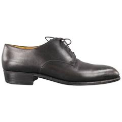Men's J.M. WESTON Size 7 Black Leather Wingtip Lace Up 8