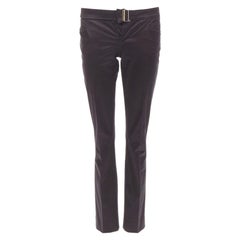 GUCCI Tom Ford Vintage Schwarz-Gold-Hose mit Schnalle IT38 XS