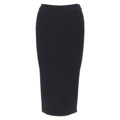 OSCAR DE LA RENTA 2016 falda lápiz bodycon de punto de viscosa negra XS