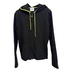 Chanel black wood hoodie zip sweater