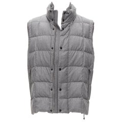 Moncler Norme Afnor G32-003 gris laine matelassée veste polaire Sz.6 XXL