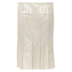 GUCCI 2004 Vintage Tom Ford falda plisada construida con paneles de grosgrain IT40 S