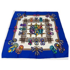 HERMES "Le Ruban du Cheval" Silk Scarf 35"x35"
