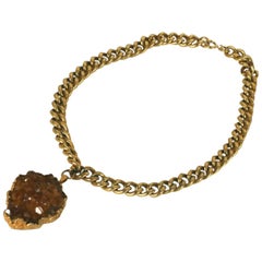 Attractive Citrine Geode Pendant