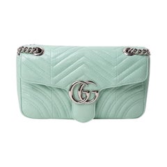 Borsa a Tracolla Gucci GG Marmont Pitone Vernice Tiffany