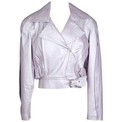 Vintage Thierry Mugler Leather Motorcycle Jacket circa 1980s