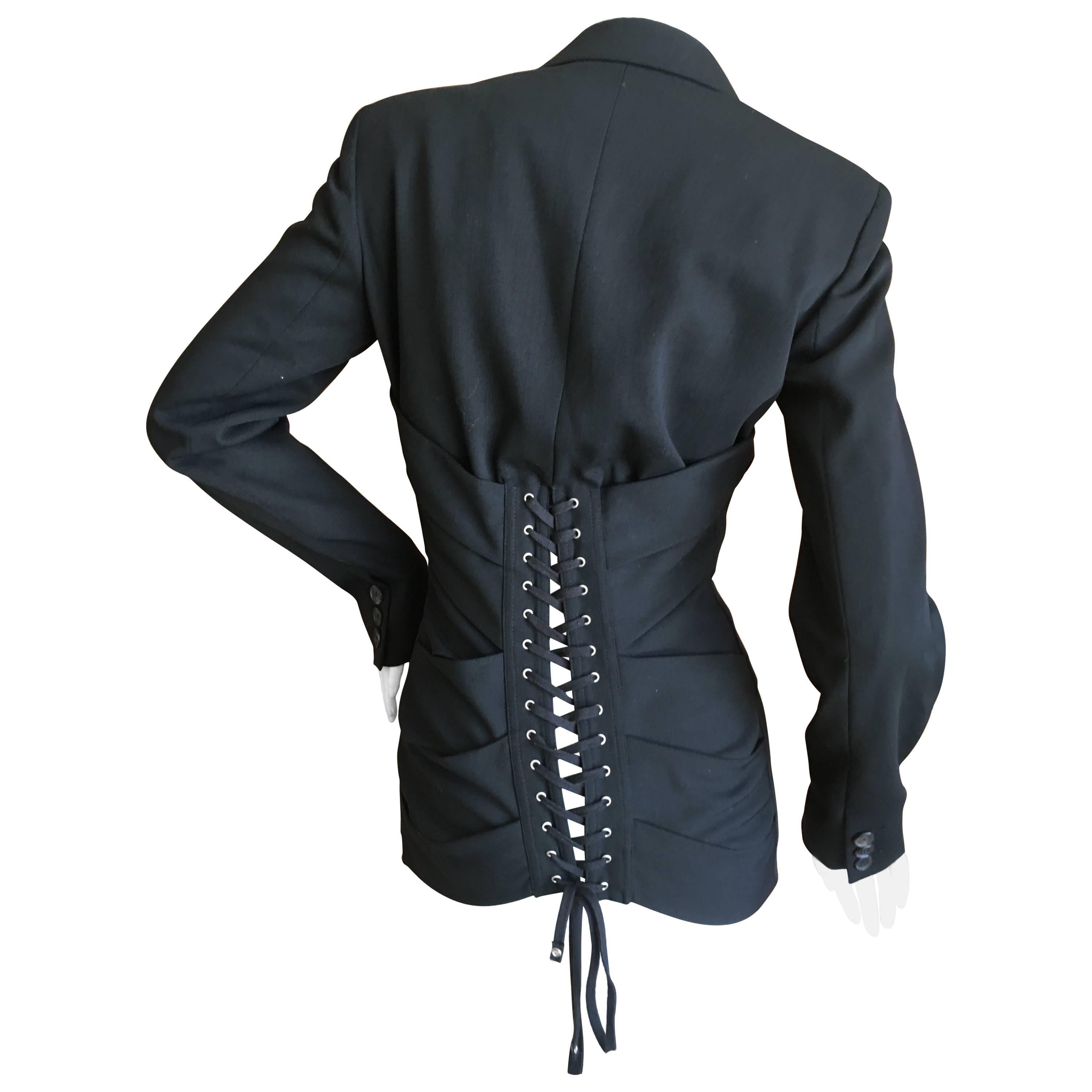 Jean Paul Gaultier Black Corset Backed Bandage Jacket