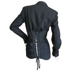 Jean Paul Gaultier Black Corset Backed Bandage Jacket