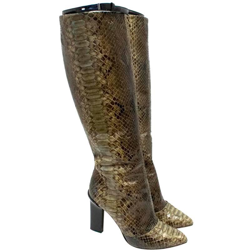 Reed Krakoff Python Skin Boots For Sale