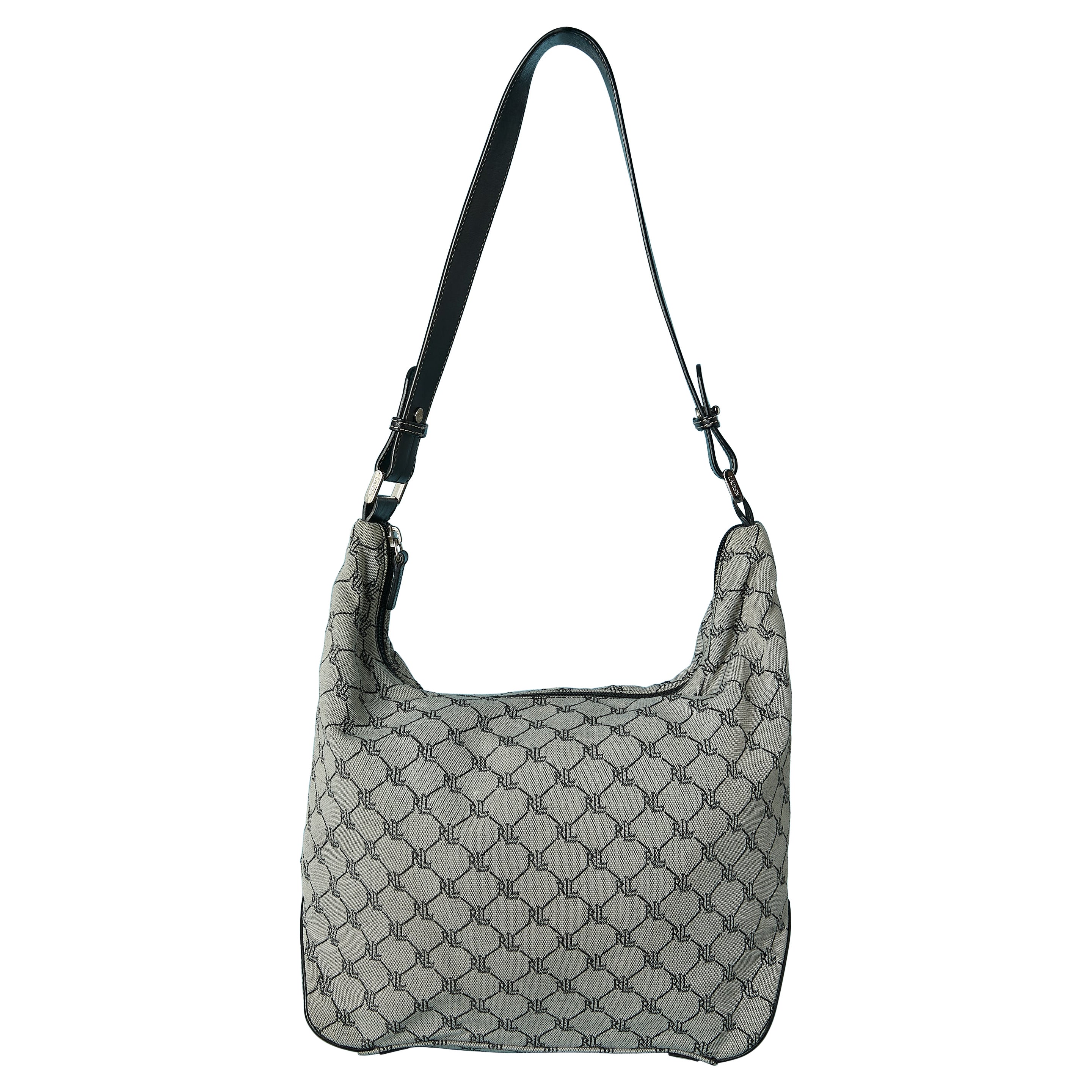 Bolso bandolera canevas de marca con correa de piel LAUREN by Ralph Lauren en venta