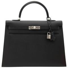 Brand New Hermes Kelly Black Epsom 35 PHW 1