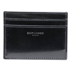 Portacarte Saint Laurent Liscio Lucido Nero