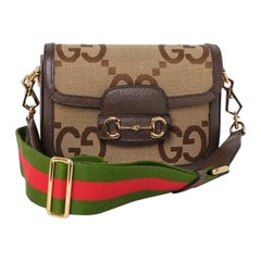 Borsa a Tracolla Gucci Horsebit 1955 Small Marrone