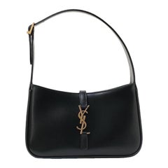 Borsa a Spalla Saint Laurent Le 5 à 7 Hobo Box Nera