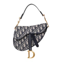 Borsa a Spalla Dior Sattel Mini-Jacquard-Mini-Jacquard-Schal in Schrägschnitt