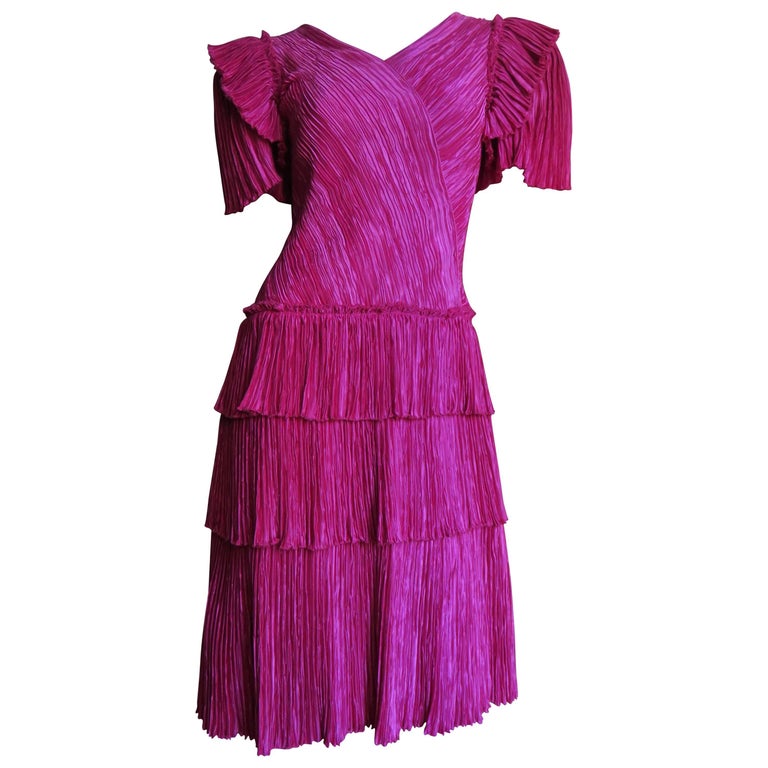 Mary McFadden pleated gown For Sale at 1stdibs