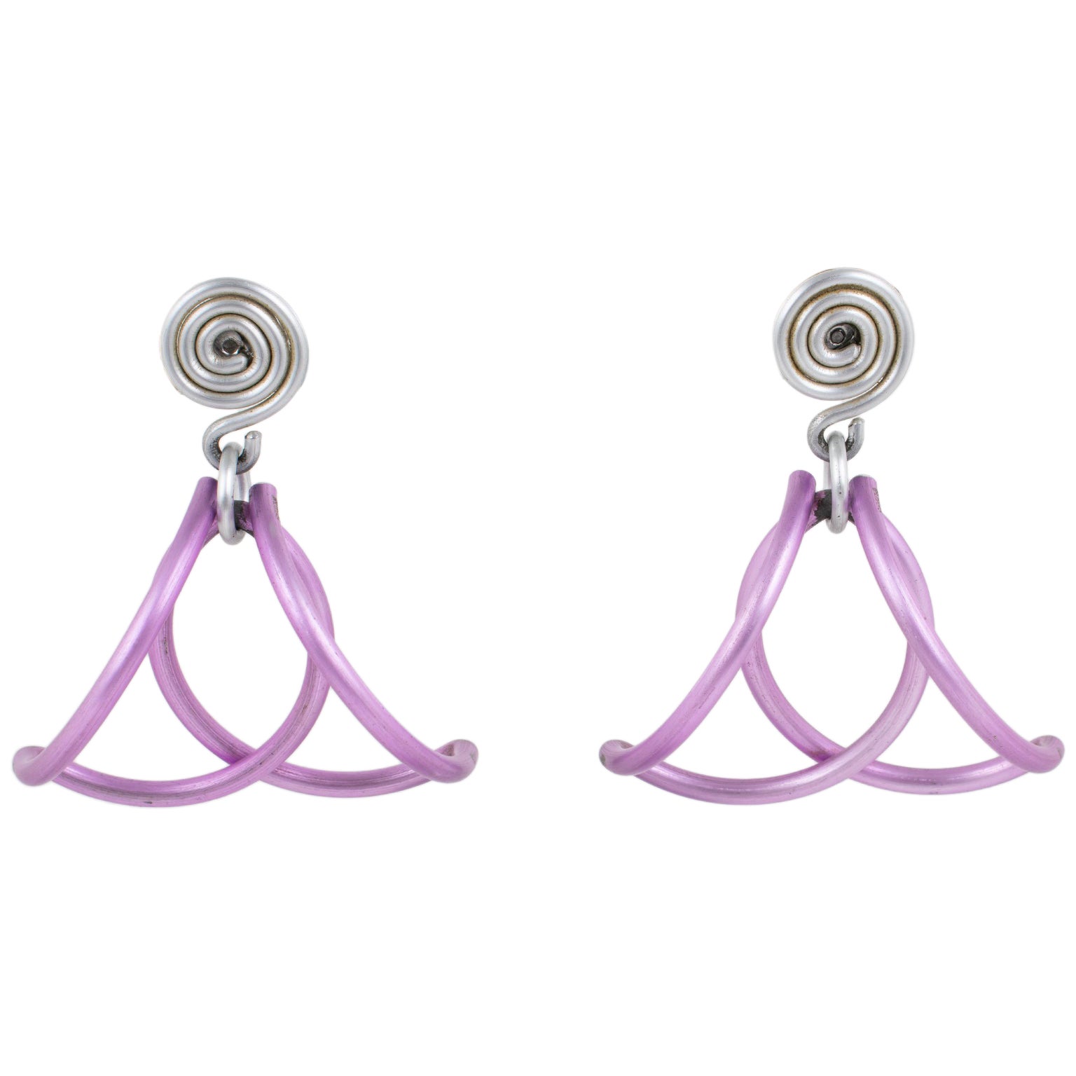 David Spada New York Lavender Aluminum Pierced Earrings