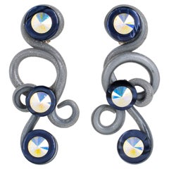 Pendientes de Goma, Lucite y Pedrería AB de la Era Espacial