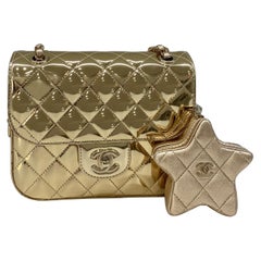 Chanel Mirror Mini Classic Flap with Star Coin Purse - Gold