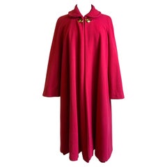 Mila Schon abrigo vintage fucsia de cachemira