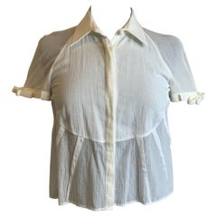 Blusa blanca de algodón Versace