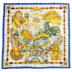 Hermes Le Matin Neuf Silk Twill Scarf by Joachim Metz 