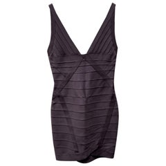 Autour De Moi Brown Bandage Mini Sleeveless Dress Size M