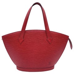 Louis Vuitton Vintage Red Epi Leather Saint Jacques PM Tote Bag
