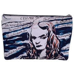 Dior x Raymond Pettibon Mehrfarbige Nylon- Pouch Bag mit Reißverschluss und Pochette aus Nylon