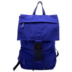Fendi Blue Nylon Fendiness Medium Backpack Shoulder Bag