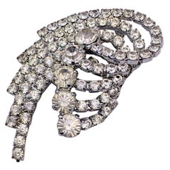 Dolce & Gabbana Silber Metall Kristall Strass Brosche Pin