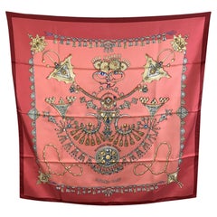 Hermes Paris Vintage Silk Scarf Parures Des Sables 1988 Bourthoumieux