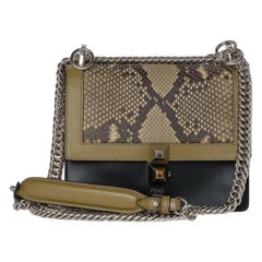Borsa A Tracolla Fendi Kan I Small Tricolor Nera